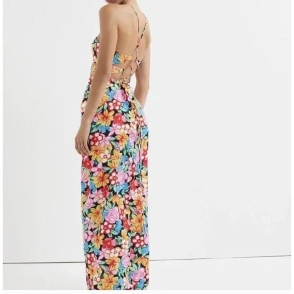 For Love & Lemons Floral Maxi Dress in Yellow, Pink, Blue, Green, Black - Picture 4 of 11